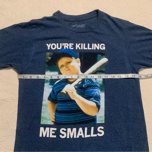 The Sandlot Blue Graphic "You're Killing Me Smalls" Crew Neck Short Sleeve Tee - Picture 6 of 7